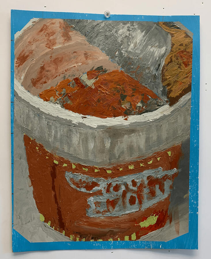 "Cup Noodle Study (Painted with Plastic Utensils)